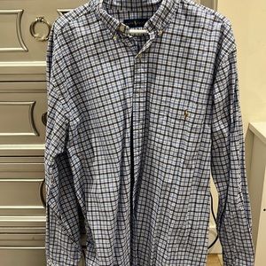 Extra large, tall, Ralph, Lauren, cotton, casual, button-down
